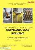 Carnauba wax solvent