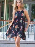 Elegant Ladies Printed Short Dress at Exist Inc.