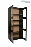 PRICEWORTH ASPEN TALL 2 GLASS DOORS 5 SHELVES CUPBOARDPANTRY - (