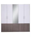 CLEARANCE SALE BONDI 5 DOOR BIG SIZE WARDROBE WITH MIRROR