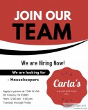 Housekeepers wanted 