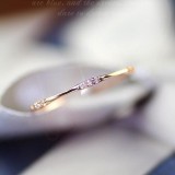 New Gold-plated 14K gold shiny dazzling small broken diamond exq