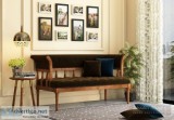 Find solid wood settee for living room Online  Wooden Street