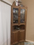 Beautiful corner wood cabinet