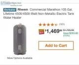 Rheem 105gal. electric water heater