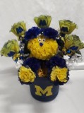 Michigan Scented Rose Carnation Dog Arrangement Handmade