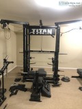 Titan home gym with bench and weights included