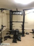 Titan home gym with bench and weights included