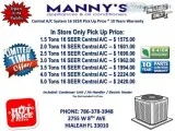Central Air Conditioners 16 SEER R410a 10 Years Warranty  Pick U