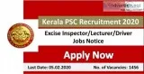 Kerala PSC Recruitment 2020 (1456) Excise InspectorLecturerD riv