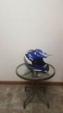 CKX Blue White  Open Face Snowmobile Helmet