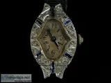 ANTIQUE DIAMONDSAPPHIRE MOVADO WATCH