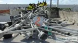 One lot of miscellaneous aluminum street light poles