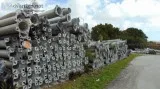 One lot of miscellaneous aluminum poles 35 to 45 feet long