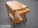 Cherry Drop Leaf Tea Cart