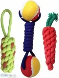 Pet Needs Combo of 3 Durable Pet Teeth Cleaning Chewing Biting K