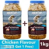 Meat Up Chicken Flavour Real Chicken Biscuit Dog Treats -500g Ja