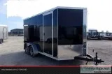 Like New 2019 Cross 7x14 Enclosed Cargo Trailer Black