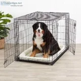 AmazonBasics Double Door Folding Metal Dog Cage with Paw Protect