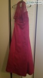 Long dark red crimson ball gown