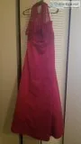 Long dark red crimson ball gown