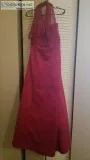 Long dark red crimson ball gown