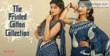 Sky blue Linen Saree - Yespoho
