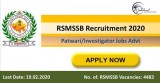 RSMSSB Recruitment 2020 (4483) PatwariInvestigator Jobs Advt App