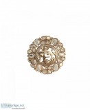 Dishis Designer Galleries Buy  Gold Plated Rose Cut Diamond Ring