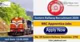 Eastern Railway Recruitment 2020 (2792) RRC Apprentice Jobs Appl