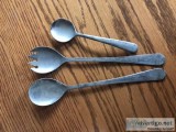 3 Silverplated Italian Serving Spoons