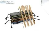Compact Bamboo Travel Set Desert Sand