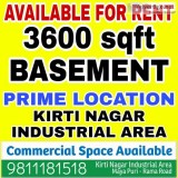 Basement Available for Rent in Kirti Nagar Industrial Area
