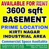 Basement Available for Rent in Kirti Nagar Industrial Area