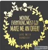 Estate salemovingeverythi ng must go