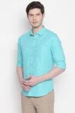 Men Shirt - Printed Sea Green