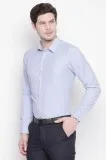 Men Stripe Blue Office Shirt for Sale