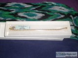 Sterling Silver Diamond Tennis Bracelet w Heart Charm Sterling C