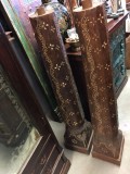 Antique Reclaimed Artifacts 18c Havelli Bone Inlay Pillars Colum