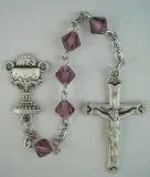 STERLING SILVER FIRST COMMUNION KIT WITH 6MM BICONAL CRYSTAL BEA