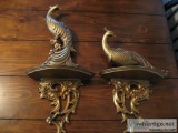 peacock sconches (vintage)