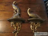 peacock sconches (vintage)