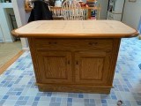 Oak kitchen island tile top