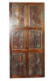 Rustic Carved Door Farmhouse Barn Door Floral Panel