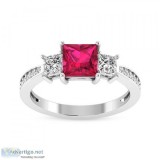 Pink Gemstone Engagement Ring and Three Stone Ruby Rings