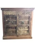 Antique Accent Eclectic Sideboard Carved Cabinet Reclaimed Old D