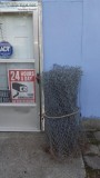 65  Long x 4  High used metal fence kit with 7-9 metal poles 3-2
