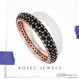 Dainty Black Diamond Eternity Ring