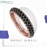 Dainty Black Diamond Eternity Ring