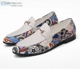 Mens Graffiti Print Loafers